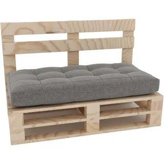 Lermowood Palettenmöbel Mpe Bank 120 x 60 cm Natur | Europaletten Indoor und Outdoor Lounge Gartenmöbel Holz Gartenmöbel Set Lounge Möbel Terrasse Balkon Loft Stil Paletten