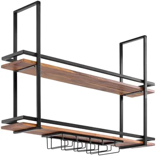 Hängeregal Aro 120cm Deckenregal Wandregal mit Weinglashalterung Weinregal Möbel