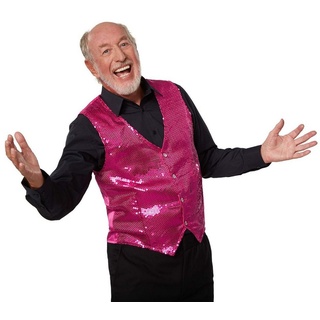 dressforfun Anzugweste Pailletten-Weste Herren rosa XL