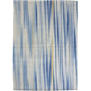Designteppich Elysian Alley 149x208 Handgewebter Orientteppich / Perserteppich, Nain Trading, rechteckig, Höhe: 8 mm blau|grau