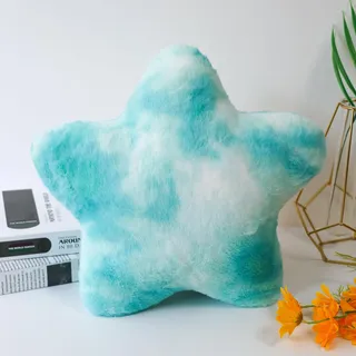 Herfair Kuschelkissen Kinder Sternkissen Kawaii Sternform Zierkissen Sofakissen Plüsch Kissen Aesthetic Dekokissen für Kinderzimmer Schlafzimmer Deko (D,40 cm)