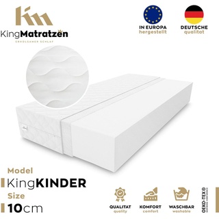 Kindermatratze KingKINDER 60x120x10cm aus hochwertigen Kaltschaum I Rollmatratze mit waschbarem Bezug