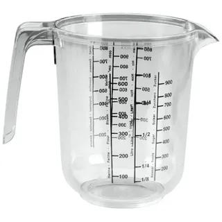 Messbecher 1000 ml Kunststoff Transparent Klar