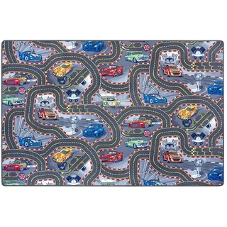 HANSE Home Kinderteppich Kurzflor Straßen Spielteppich grau/bunt, rechteckig, Höhe: 6.5 mm grau rechteckig | 200 cm x 300 cm x 6.5 mm