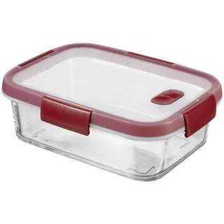 4x Curver Vorratsbehälter, Vorratsbehälter, Transparent, Rot