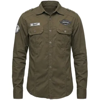 Brandit Textil Luis Vintage Langarmhemd Olive S