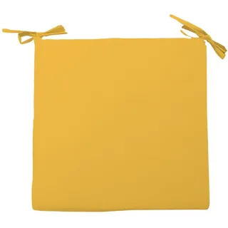 Soleil d'ocre, Alix Stuhlkissen wasserabweisend OUTDOOR Polyester Strahlendes Gelb 40x40x5 cm