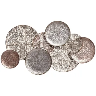 Ambia Home Wanddeko, Silber, Gold, Kupfer, Metall, 7.5x60.5x110.5 cm, Dekoration, Skulpturen & Dekoobjekte, Wanddeko