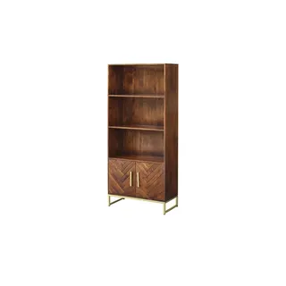 Bücherregal aus Massivholz Calatria , holzfarben , Maße (cm): B: 80 H: 180 T: 39
