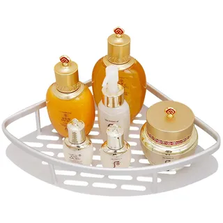 Shuangqin® Power-Loc Duschkorb Duschablage Eckregal Eckablage Dusche Badewanne Bad Korb Ablage Regal Kücheneck Befestigen ohne Bohren, Edelstahl rostfrei, Glänzend