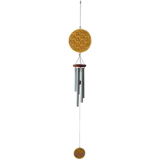 Klangspiel 'Blume des Lebens' Holz braun/gold bemalt 12x80 cm / Saraswati / Bei Hugendubel