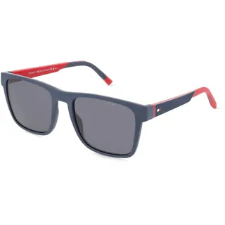 Tommy Hilfiger TH 2144/S Herren-Sonnenbrille Vollrand Eckig Kunststoff-Gestell, blau