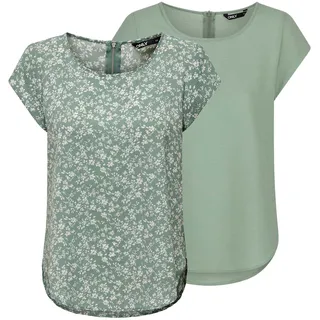 Only T-Shirt Damen Regular Fit ONLVIC 2er Pack in verschiedene | Gr.: 40