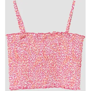 s.Oliver Gesmoktes Crop-Top Weiß/Pink 170/176
