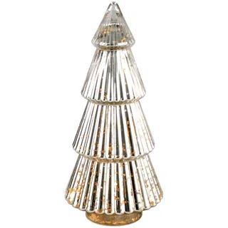 X-Mas Dekoweihnachtsbaum, Silber, Glas, Bäume, Baum, 38 cm, RoHS, handgemacht, Dekoration, Weihnachtsdekoration, Winterdeko