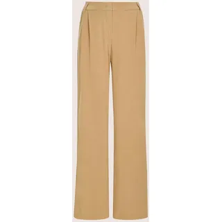 Palazzohose MADELEINE "Jerseyhose Baumwollhose mit Galonstreifen", Damen, Gr. 21, N + K Gr, blau (berber, marine), Obermaterial: 62% Lyocell CLY. 34% Baumwolle CO. 4% Elasthan EL., Modern, weit, Hosen Palazzohose, Weite Hose mit Galonstreifen