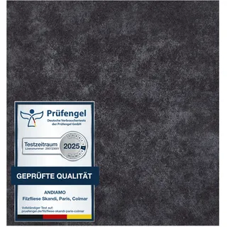Andiamo "Colmar Nadelfilz, Gesamthöhe 4 mm, grau anthrazit 25 Stück & strapazierfähig, (4 qm)