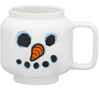 Room Copenhagen LEGO Keramikbecher, großer Schneemann, 17.9 fl oz / 530 ml, Weiß