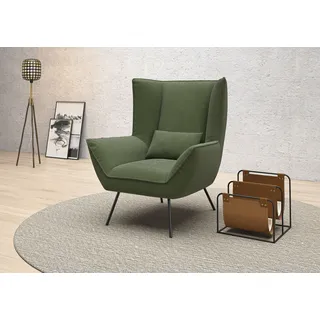 Home Affaire Relaxsessel Kilrea Polyester 90 x 112 x 94 cm Grün mit extra hoher Rückenlehne