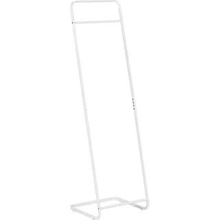WOLTU Kleiderständer, L-förmiger Garderobenständer, Platzsparender Jackenständer, Schmaler freistehender Kleiderschrank, Eckkleiderschrank für Schlafzimmer Flur, Metall, Weiß, 40x140x40 cm