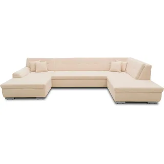 DOMO collection Wohnlandschaft Mikrofaser 3-Sitzer Beige