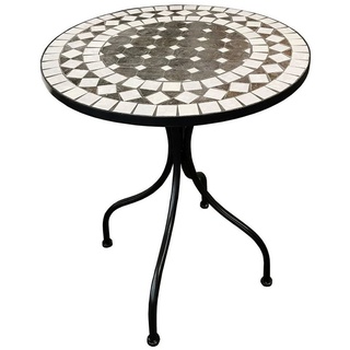Mojawo Küchentisch Mosaik Tisch 60cm Anthrazit/Grau