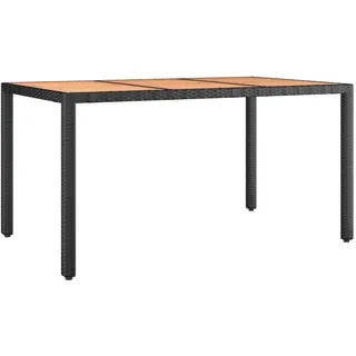 vidaXL Gartentisch 99,7 x 51,3 x 13,6 cm Schwarz