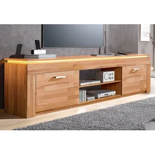 vogl möbelfabrik Lowboard 222 cm x 57 cm x 40 cm Beige/Massivholz