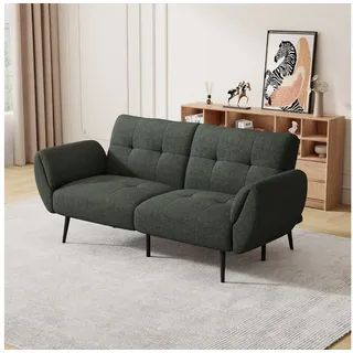 Jiexi 3-Sitzer Sofa Mit Schlaffunktion, Klappsofa Sofa 3 Sitzer, Geeignet Wohnzimmer grau