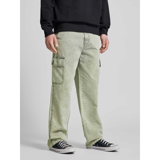 Regular Fit Jeans mit Cargotaschen Modell 'NEWINGTON', Beige, 30