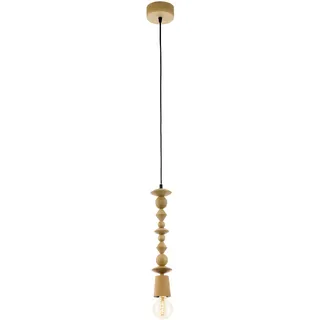EGLO Pendelleuchte Esstisch Avoltri Hängelampe | für Wohnzimmer und Esszimmer, Holz Esszimmerlampe aus Eiche, Lampe hängend mit E27 Fassung