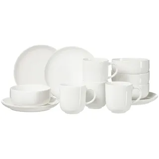 Ritzenhoff Breker Frühstücksset, Weiß, Keramik, 12-teilig, Rund, 21.5x22x33.5 cm, Essen & Trinken, Geschirr, Geschirr-Sets
