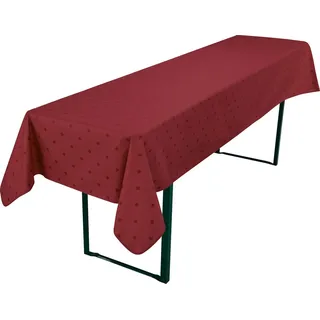 Erwin Müller Tischdecke Biertisch-Tischdecke "Neuss", abwaschbar Uni rot 80 cm x 260 cm