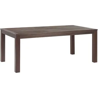 Beliani Tuscania Gartentisch 180 x 100 x 73 cm Dunkelbraun