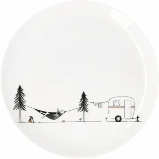 räder Geschenkteller Camping 15 cm weiß