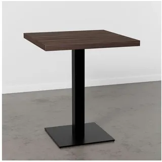 BIG Möbel Bistrotisch Bistrotisch 80x80 cm, Walnuss, Gusseisengestell