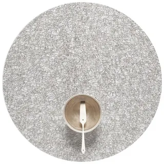 Chilewich Tischset, Metallic Lace Rund Silber 39 cm)