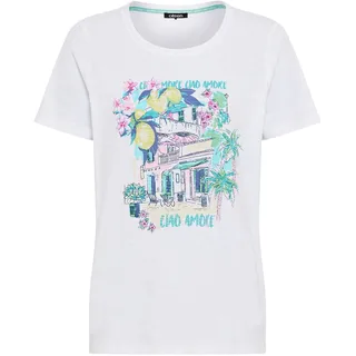 Tchibo - Olsen T-Shirt mit Placement-Print - Damen - Gr. 40 - weiß