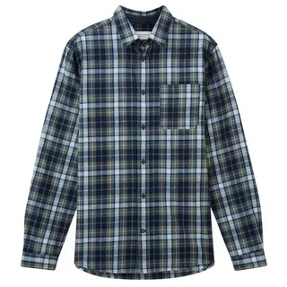 TOM TAILOR Langarmhemd blau