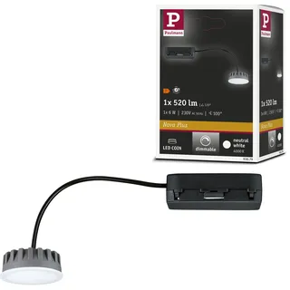 Paulmann Nova Plus Coin 1er LED Einbauleuchte rund 50mm 6W 530lm 4000K Satin