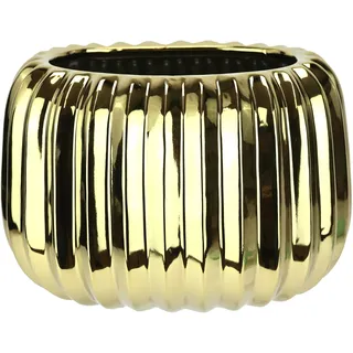 Dekovase I.GE.A. "Vase aus Keramik", gold, B:17cm H:12cm, Keramik, Vasen, Dekovase Blumenvase Modern für Tischdeko Tischvase Deko Trockenblume