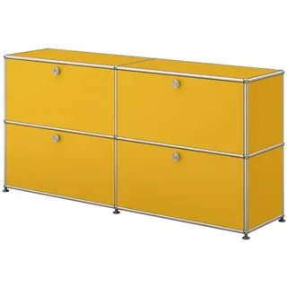 USM Haller Sideboard mit 4 Klapptüren Goldgelb