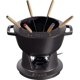 Staub Fondue Set Schwarz