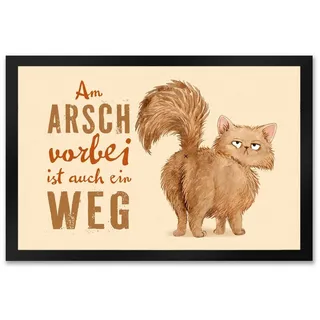 speecheese Fußmatte Katze Fußmatte XXL in 50x75 cm mit Spruch Am Arsch vorbei ist auch 50 cm