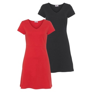 Flashlights A-Linien-Kleid (2-tlg) aus Jersey NEUE KOLLEKTION rot|schwarz 34