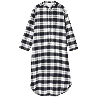 Flanell Nachthemd Damen Lang Flanellhemd Winter Geburtshemd Sleepshirt Mit Knopfleiste Schlafhemd Warm Geburtskleid Pyjama Schlafshirt Langarm Nachthemd
