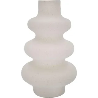 Intirilife, Vase, Keramik Vase in Creme Weiß (1 x)