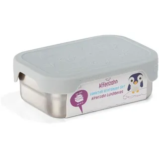 Affenzahn Lunchbox, mit Snackbox, aus Edelstahl, für Kinder grau