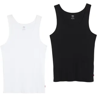 Levi's Levi's® Ripptanktop Pride Rib Tank - 2 Pack (Packung, 2-tlg., 2er) in Schwarz und Weiß weiß S (44/46)