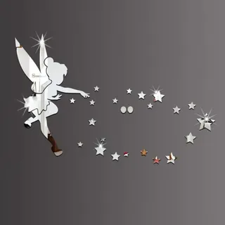 Acryl-wandspiegel Aufkleber Dekorativ Tinkerbell - Wandtattoos Wohnkultur, Engel Sterne